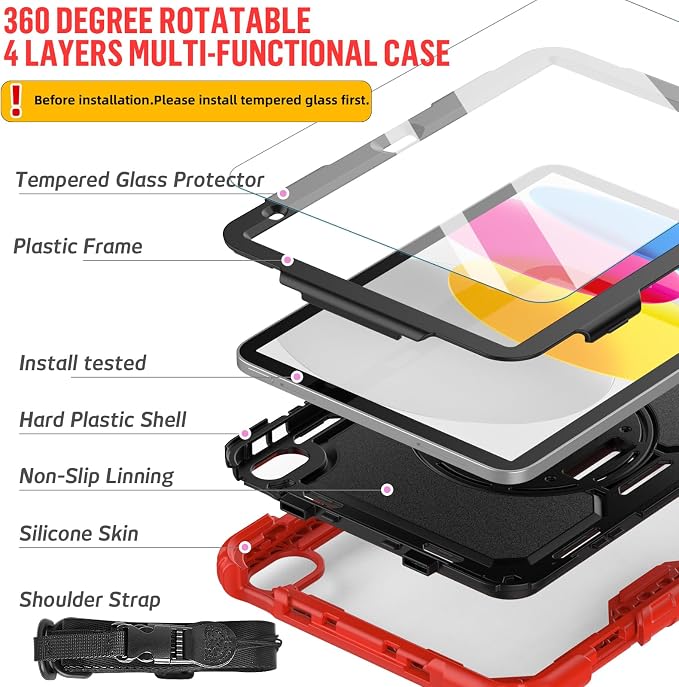 BLOSOMEET Case for iPad A16 11th/10th Generation 11''/10.9'' 2025/2022 - Image 2