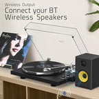 Turntables Record Player Wireless Output Connectivity Vinyl Player Belt-Drive - Image 5
