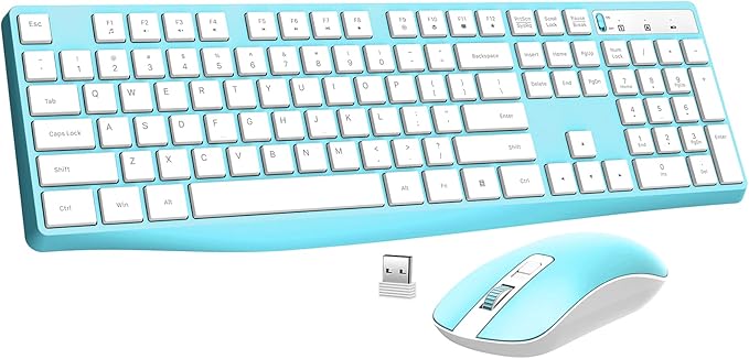 Wireless Keyboard and Mouse Combo, Lovaky 2.4G Full-Sized Ergonomic Keyboard by LovakyOfficeExpert