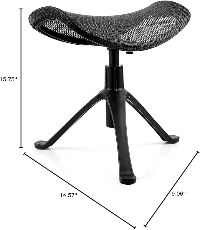 Footrest for Desk Adjustable Height 2-in-1 Function Rotatable Ergonomic Under - Image 2