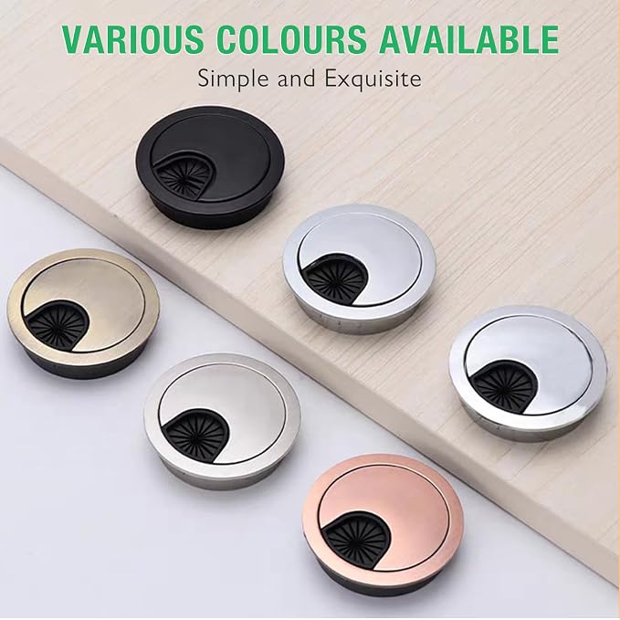 1 Pcs Desk Grommet 2" / 50 mm, Desk Cord Hole Cover, Cable Grommet Metal Zinc - Image 6