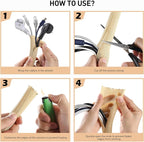 AGPTEK Cable Sleeve, 2 Pack 5ft - Image 7