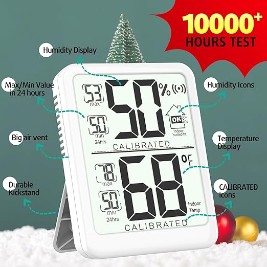 Antonki 2-Pack Room Thermometer, Digital Small Hygrometer Indoor Thermometer - Image 6
