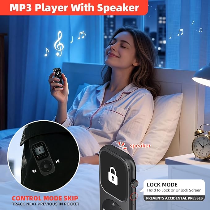 128GB MP3 Player with Bluetooth 5.4, Music Player with Built-in HD Speaker - Image 7