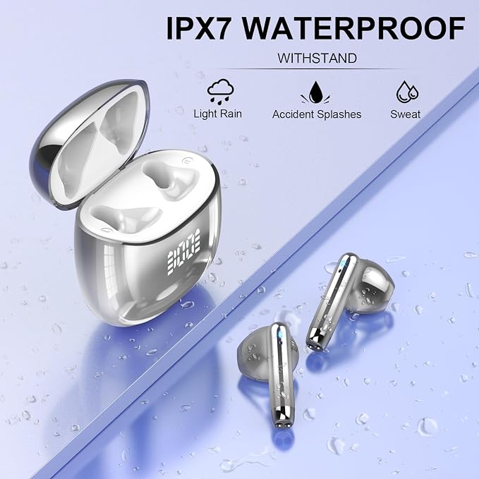 Wireless Earbuds, IPX7 Waterproof Bluetooth 5.4 Earphones in-Ear Earbuds - Image 7