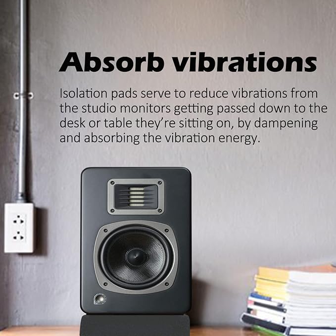 Studio Monitor Isolation Pads, Made of High Density Acoustic Foam, 2 Packs - Image 6