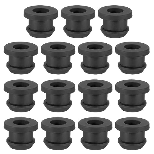 PATIKIL 9.5mm / 3/8 Inch Drill Hole, 1/4 Inch ID Rubber Grommets by PATIKIL