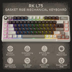 RK ROYAL KLUDGE L75 Gasket Mount Mechanical Keyboard w/Knob/Macro Keys & - Image 2