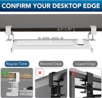 AX WABER Keyboard Tray Under Desk Pull Out - Image 7