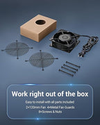 DEWENWILS 2 Pack 120V AC Fan, Waterproof Exhaust Fan 120mm, 18W 2850RPM 90CFM - Image 5