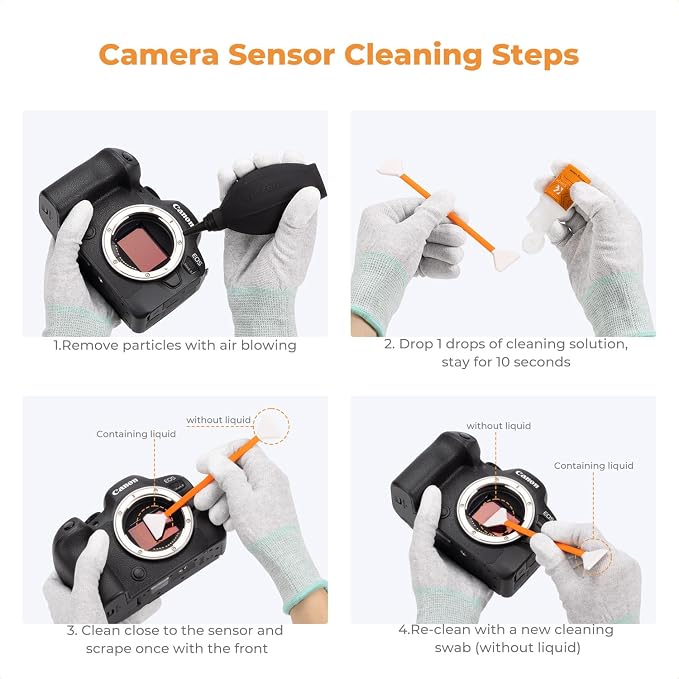 K&F Concept Full Frame Sensor Cleaning Kit, Mirrorless Camera Cleaner Kit - - Image 7