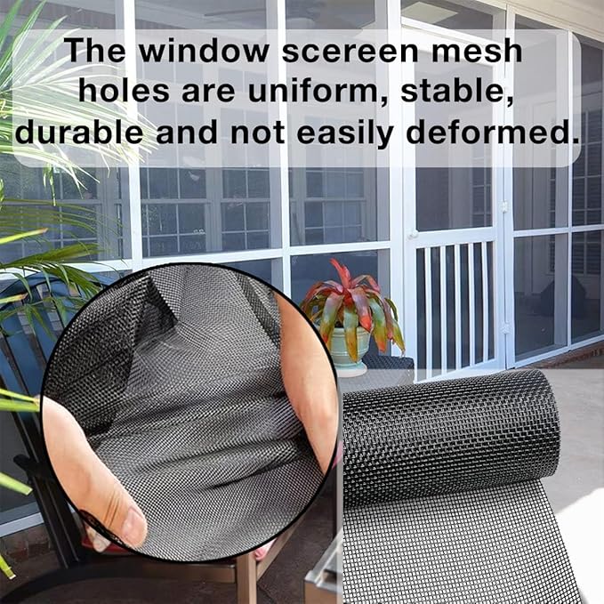 48inch*100ft Window Screens Replacement, Cuttable Fiberglass Roll Screens Door - Image 5