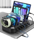 95W Fast Charging Station for Multiple Devices【Patent & Safety Certs】 6-Port by HSicily