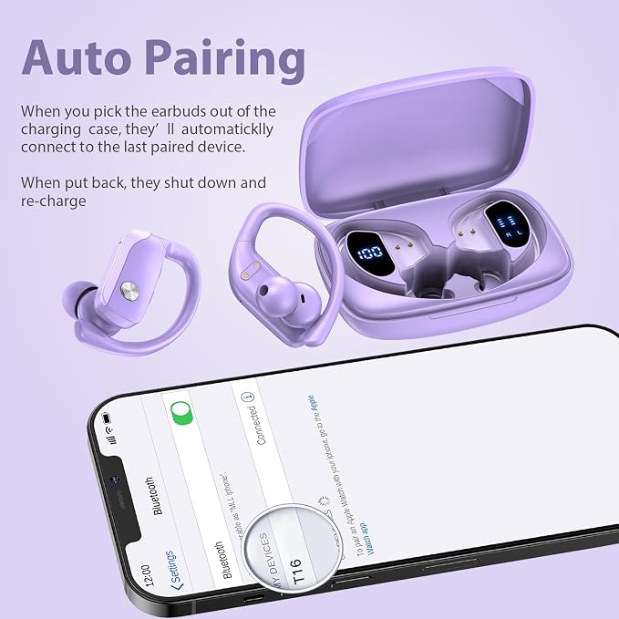 bmanl Wireless Earbuds Bluetooth Headphones 48hrs Play Back Sport Earphones - Image 5
