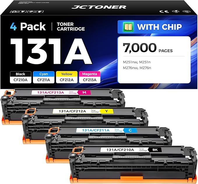 131A Toner Cartridge 4-Pack High Yield Replacement by JCTONER