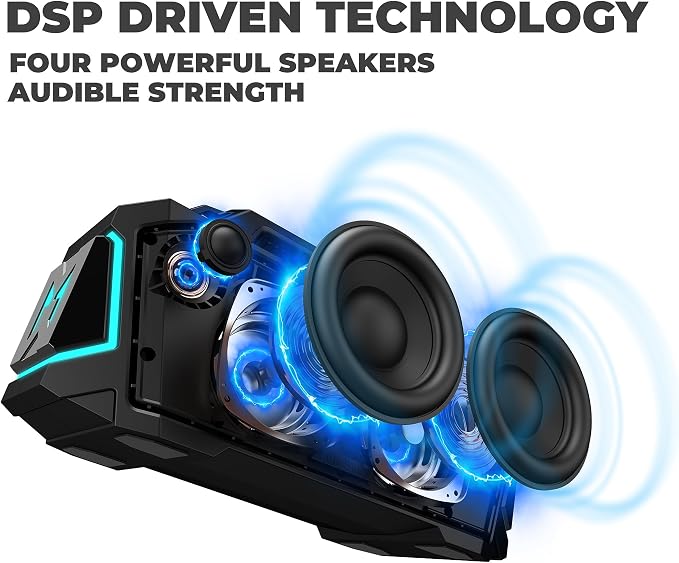 Bluetooth Speaker, Musibaby M1 Portable Bluetooth Speakers:Loud Stereo Sound - Image 3