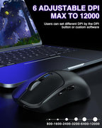 AULA SC580 Wireless Gaming Mouse, Tri-Mode 2.4G/BT5.0/USB-C Gaming Mouse - Image 4