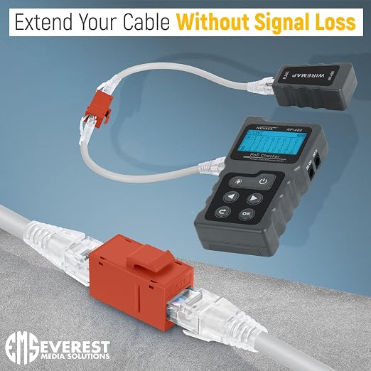 Everest Cat6 RJ45 Keystone Coupler in Orange - Image 4