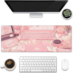 Large Gaming Mouse Pad for Desk, Kawaii Anime Desktop Desk Pad, Extended Big by Eflxamz
