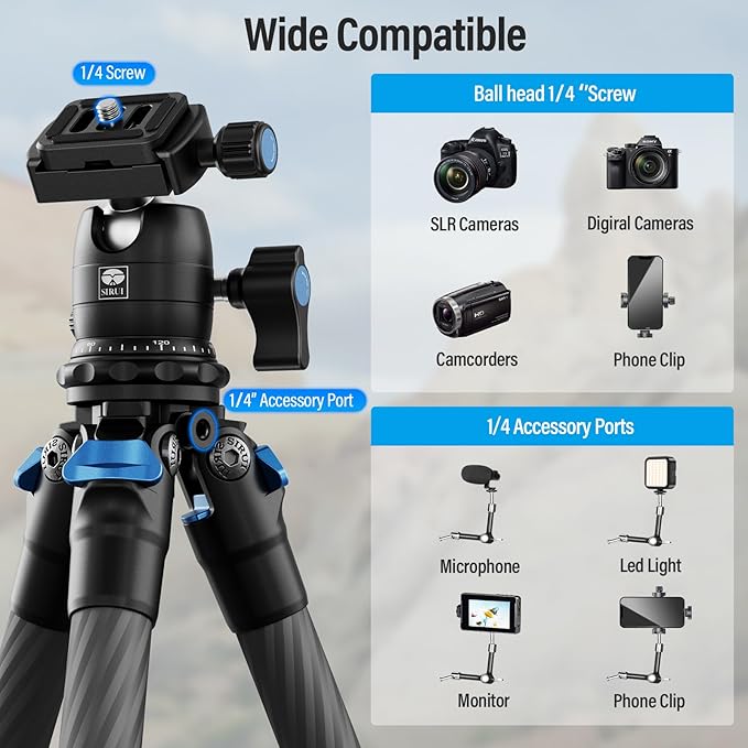 SIRUI Carbon Fiber Travel Tripod - Image 9