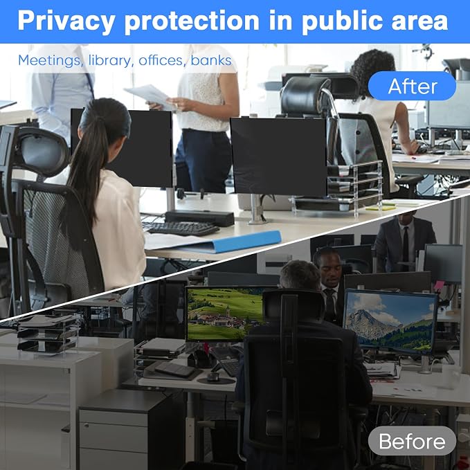 Magnetic Computer Privacy Screen, 27 Inch Removable Hanging Shield - Image 7