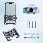 Motorcycle Phone Mount Kit, Anti-Theft Dual Socket Arm, 360° Rotate Phone Clip - Image 2