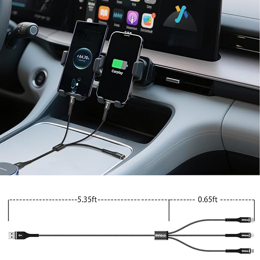 Multi Charging Cable 2Pack 6FT, 3 in 1 Charger Cable Braided Universal Phone - Image 7