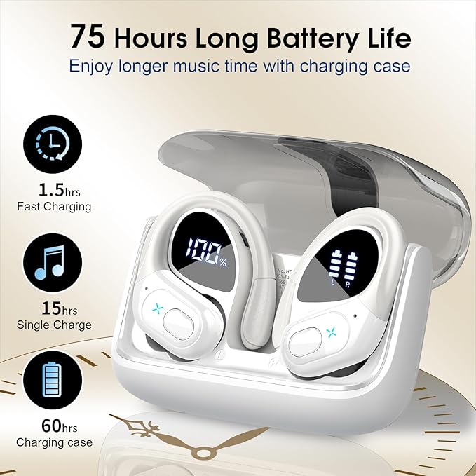 Wireless Earbuds 75hrs Bluetooth 5.4 Headphone Sport, 2026 Bluetooth Earbuds - Image 2