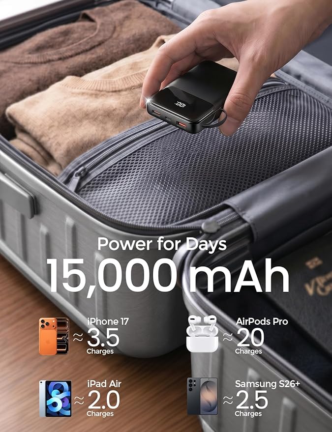 Power Bank, 15000mAh Portable Charger - Image 2