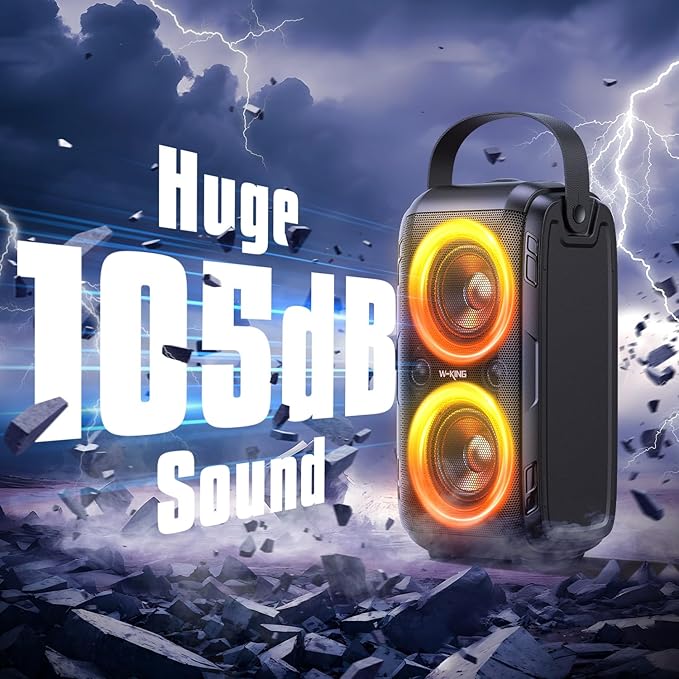 W-KING Party Loudest Portable Bluetooth Speaker Wireless Boom Box, 180W Max Big - Image 3