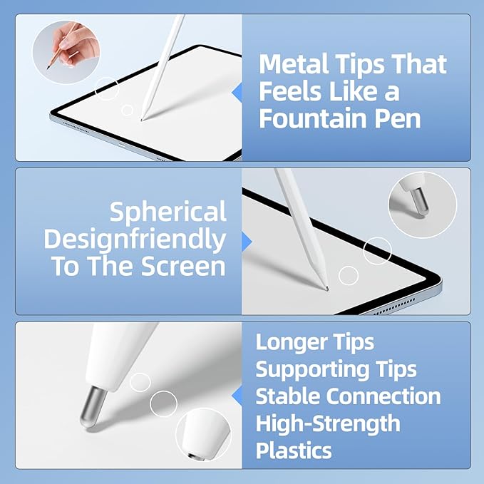 nimin Replacement Tips for Apple Pencil 2nd Gen & 1st Gen- Apple Pencil Spare - Image 7