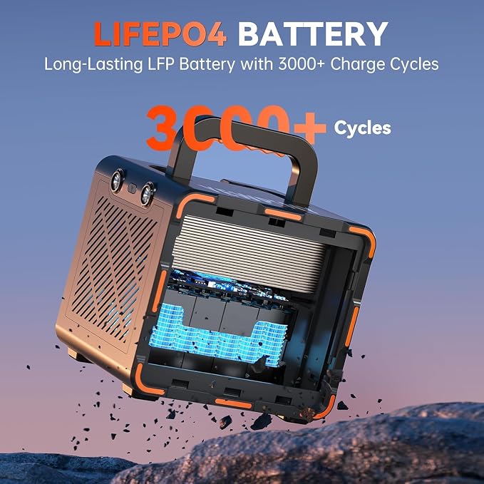 300W Solar Generator, 259Wh Portable Power Station EM300, 000mAh LiFePO4 Battery - Image 5
