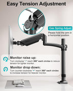 Dual Monitor Stand for Desk, Taller Monitor Arms for 2 Screens up to 32 inch - Image 9