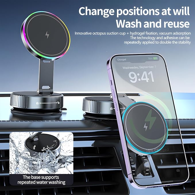 Wireless Charger Car Phone Holder - Image 5