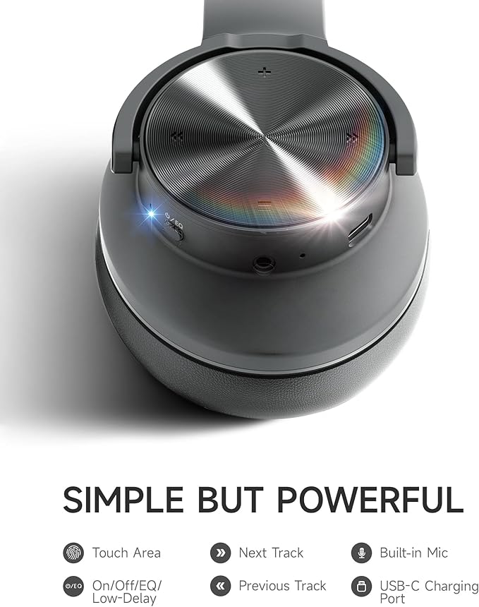Picun B8 Bluetooth Headphones, 120H Playtime Headphones Wireless Bluetooth - Image 4