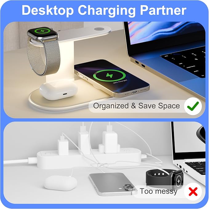 4-in-1 for Magsafe Wireless Charging: 15W Qi Magnetic Fast Charger Station Pad - Image 8