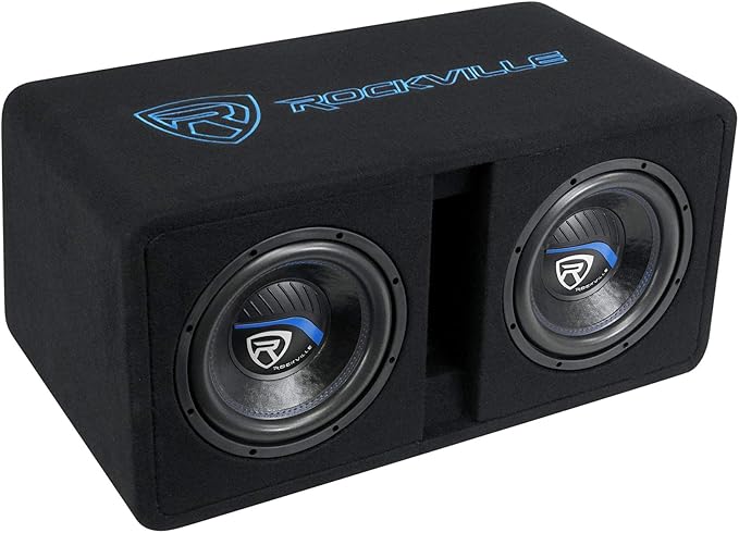 Rockville DV10K52 Dual 10" K5 2400w Car Subwoofers, Pre-Loaded Vented Sub by Rockville