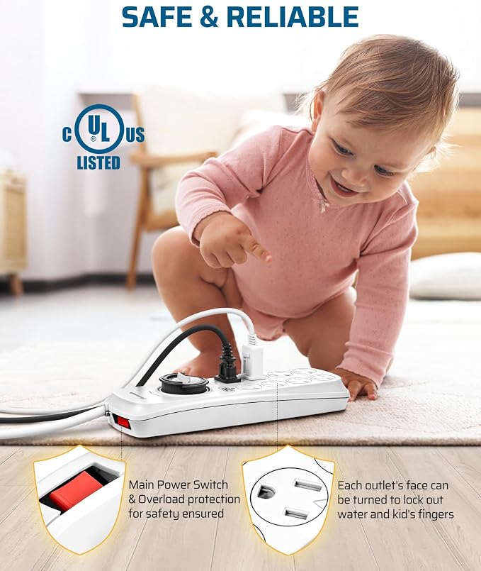 DEWENWILS Mechanical Timer Power Strip - Image 5