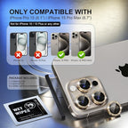 Choiche Compatible for iPhone 15 Pro/iPhone 15 Pro Max Camera Lens Protector - Image 2