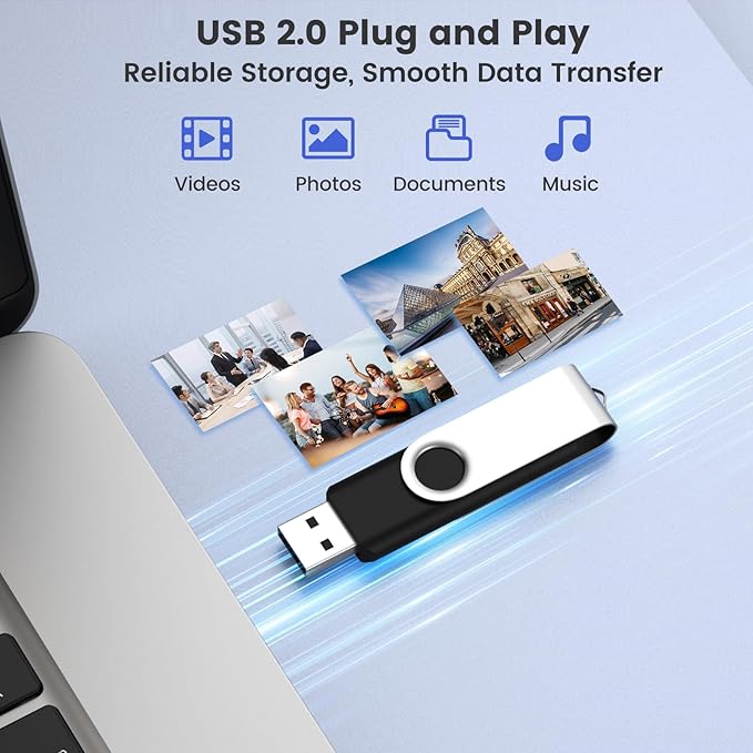 Customizable 128GB Flash Drive 10 Pack, ABLAZE Dual USB 2.0+ Type C Thumb Drives - Image 4