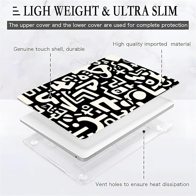 Compatible with MacBook Air 13.3 13.6 Inch Case 2022 2021 2020 2019 Plastic - Image 2