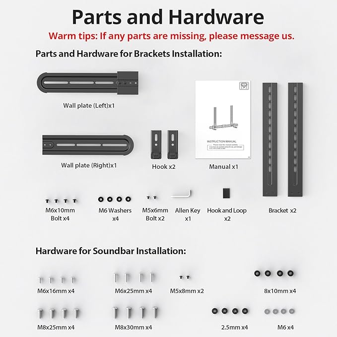 USX MOUNT Universal Soundbar Mount, Sound Bar TV Bracket - Image 10