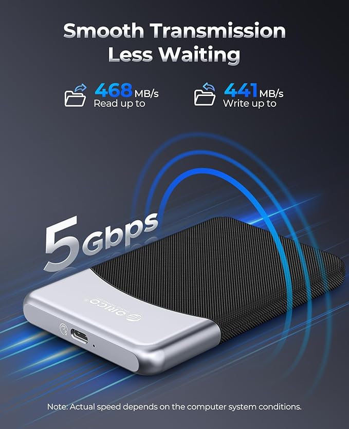ORICO 2TB External SSD with 2 in 1 USB C Cable, Portable Solid State Drive USB - Image 3