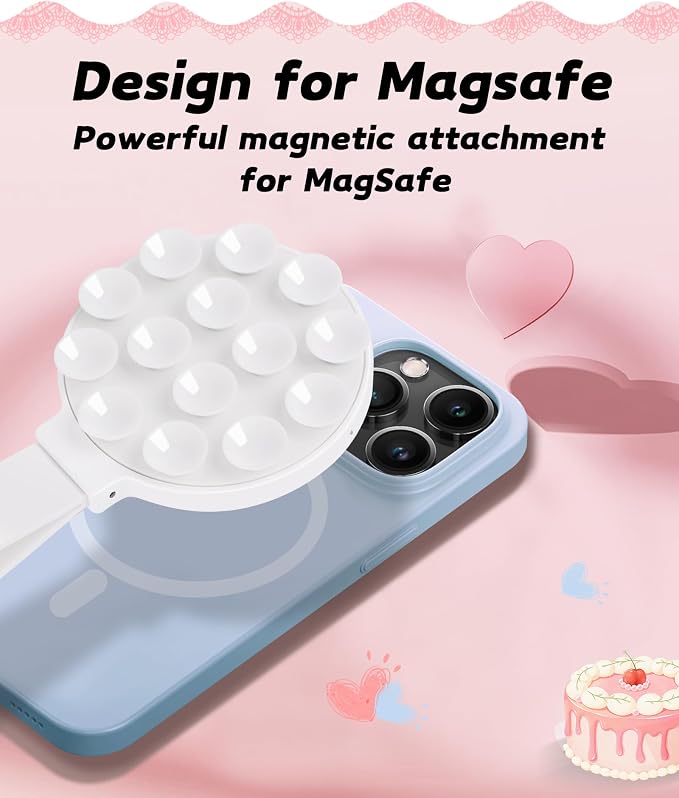 Magnetic Suction Phone Case Mount, Silicone Suction Cup Grip Stand - Image 2