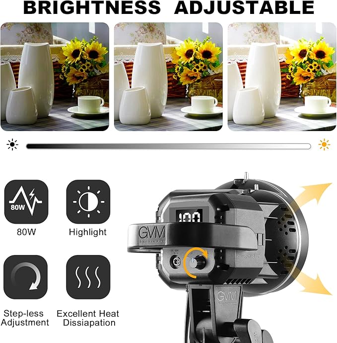 GVM Great Video Maker 80W CRI97+ Video Lights - Image 3