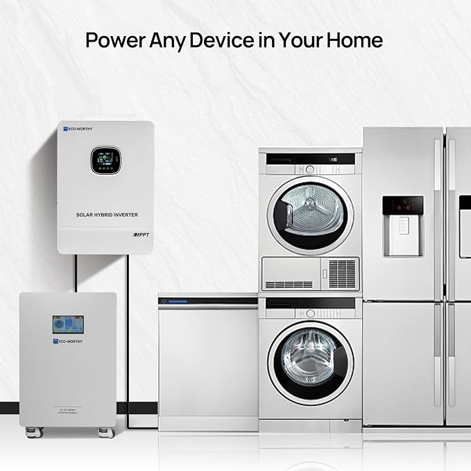 ECO-WORTHY Home Power Station Backup Power, 14336Wh LiFePO4 Battery Support - Image 8