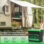 12V 100Ah LiFePO4 Lithium Battery, Mini Deep Cycle Rechargeable LiFePO4 Battery - Image 5