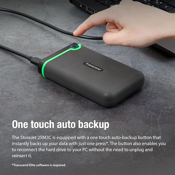 Transcend 2TB SJ25M3C, USB 3.1 Portable Hard Drive Rugged, Anti-Shock Resistant - Image 10