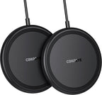 Wireless Charger, 15W Max Fast Wireless Charging Pad 2-Pack Compatible by COKOEYE