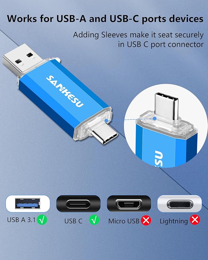 USB C Flash Drive 256GB Thumb Drive - Image 6